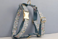 Personalized Dusty Blue Floral Classic Set