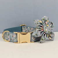 Personalized Dusty Blue Floral Classic Set
