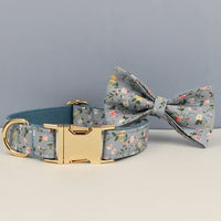 Personalized Dusty Blue Floral Classic Set