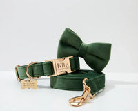 Personalized Forest Green Velvet Classic Set