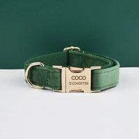Personalized Forest Green Velvet Classic Set