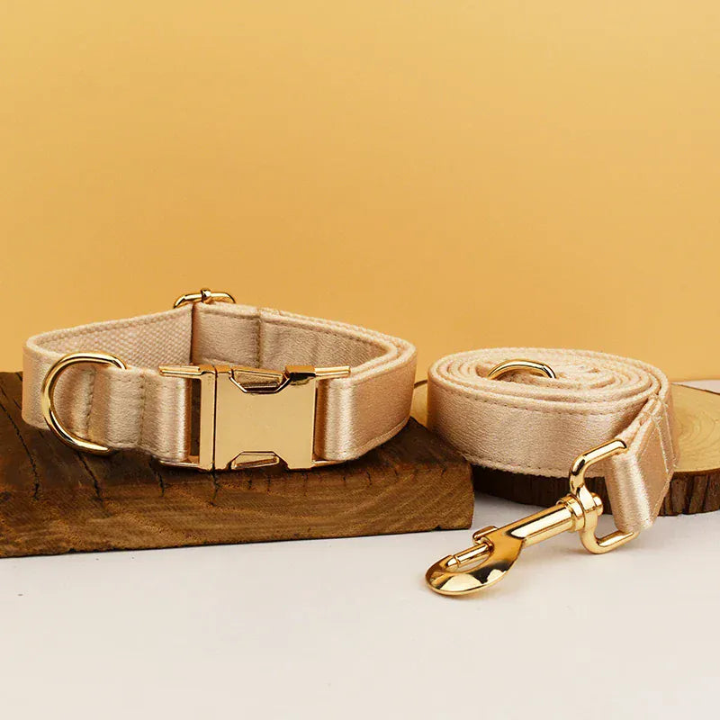 Personalized Gold Satin Wedding Classic Set
