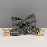 Personalized Gray Plaid Classic Set
