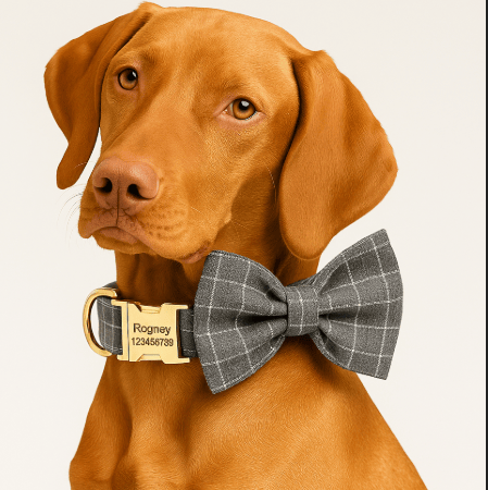 Personalized Gray Plaid Classic Set