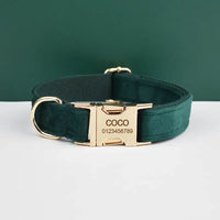 Personalized Green Velvet Classic Set