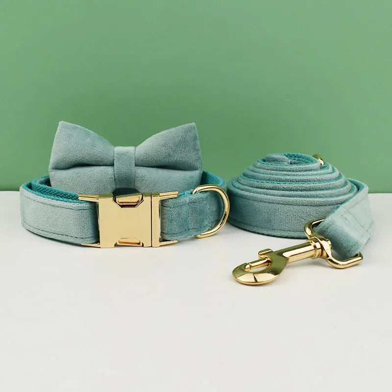 Personalized Green Velvet Classic Set