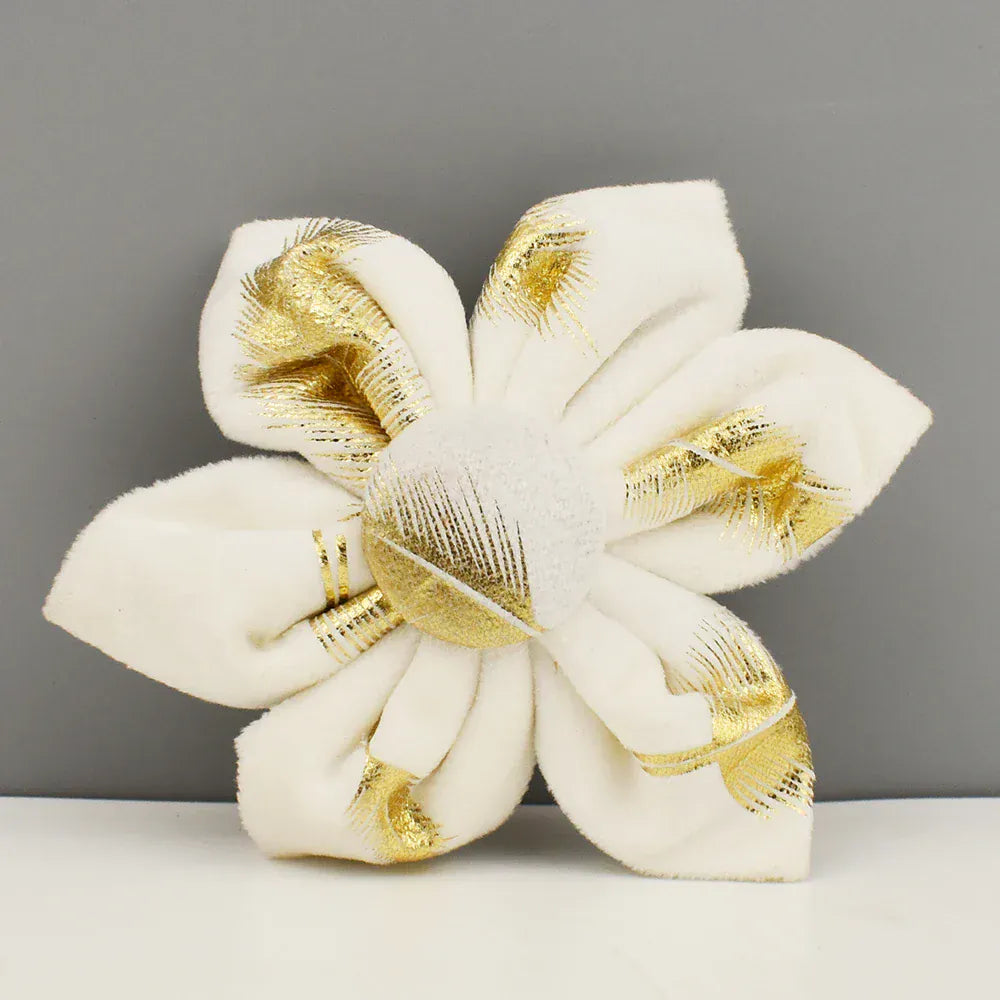 Personalized Ivory Gold Leaf Velvet Classic Set