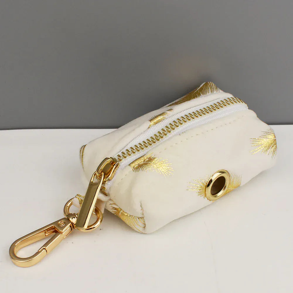 Personalized Ivory Gold Leaf Velvet Classic Set