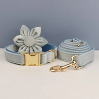 Personalized Light Blue Velvet Classic Set