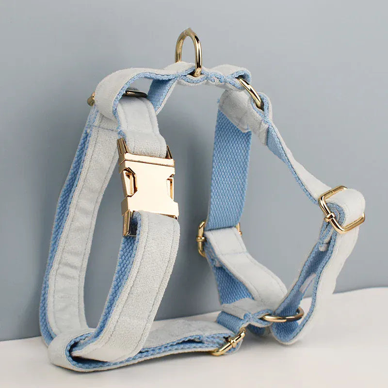Personalized Light Blue Velvet Classic Set