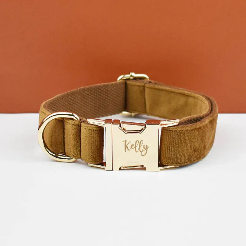 Personalized Light Coffee Velvet Classic Set