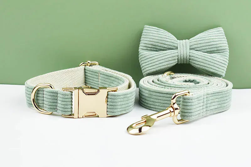 Personalized Light Green Corduroy Classic Set