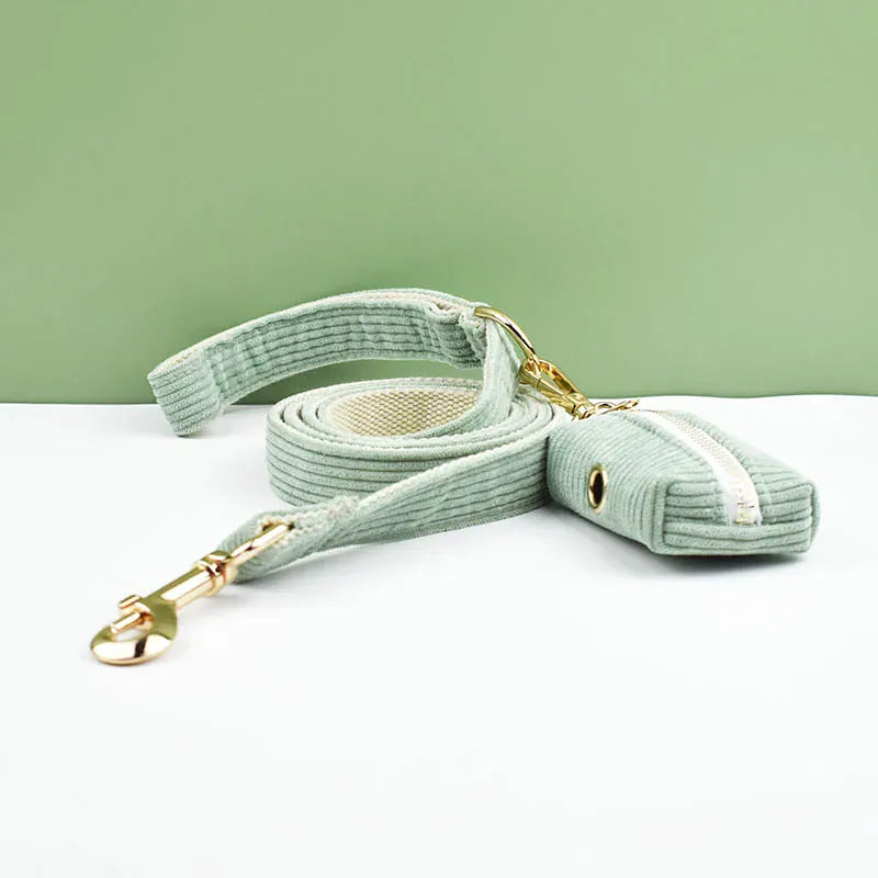 Personalized Light Green Corduroy Classic Set