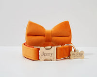 Personalized Orange Velvet Classic Set