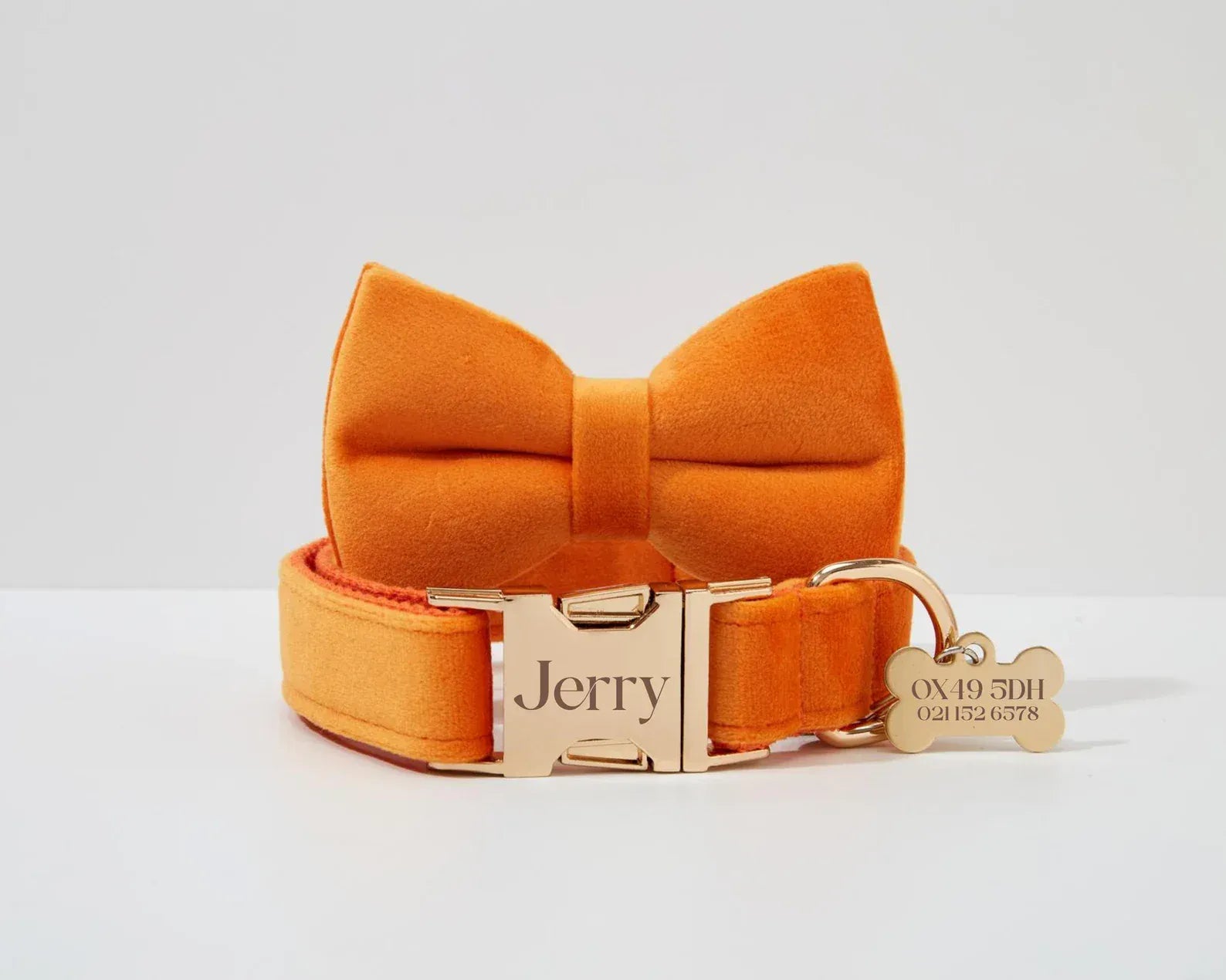 Personalized Orange Velvet Classic Set