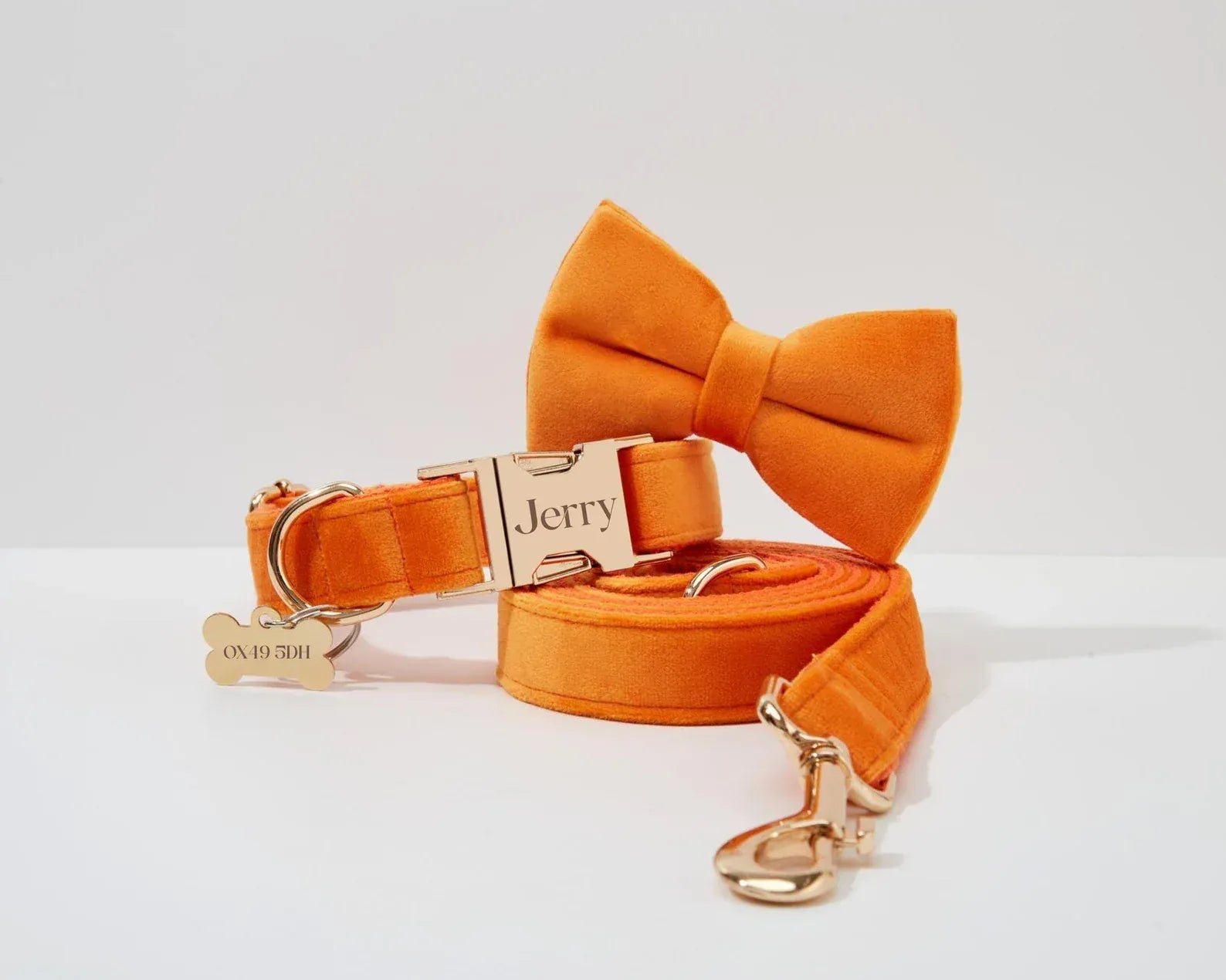 Personalized Orange Velvet Classic Set