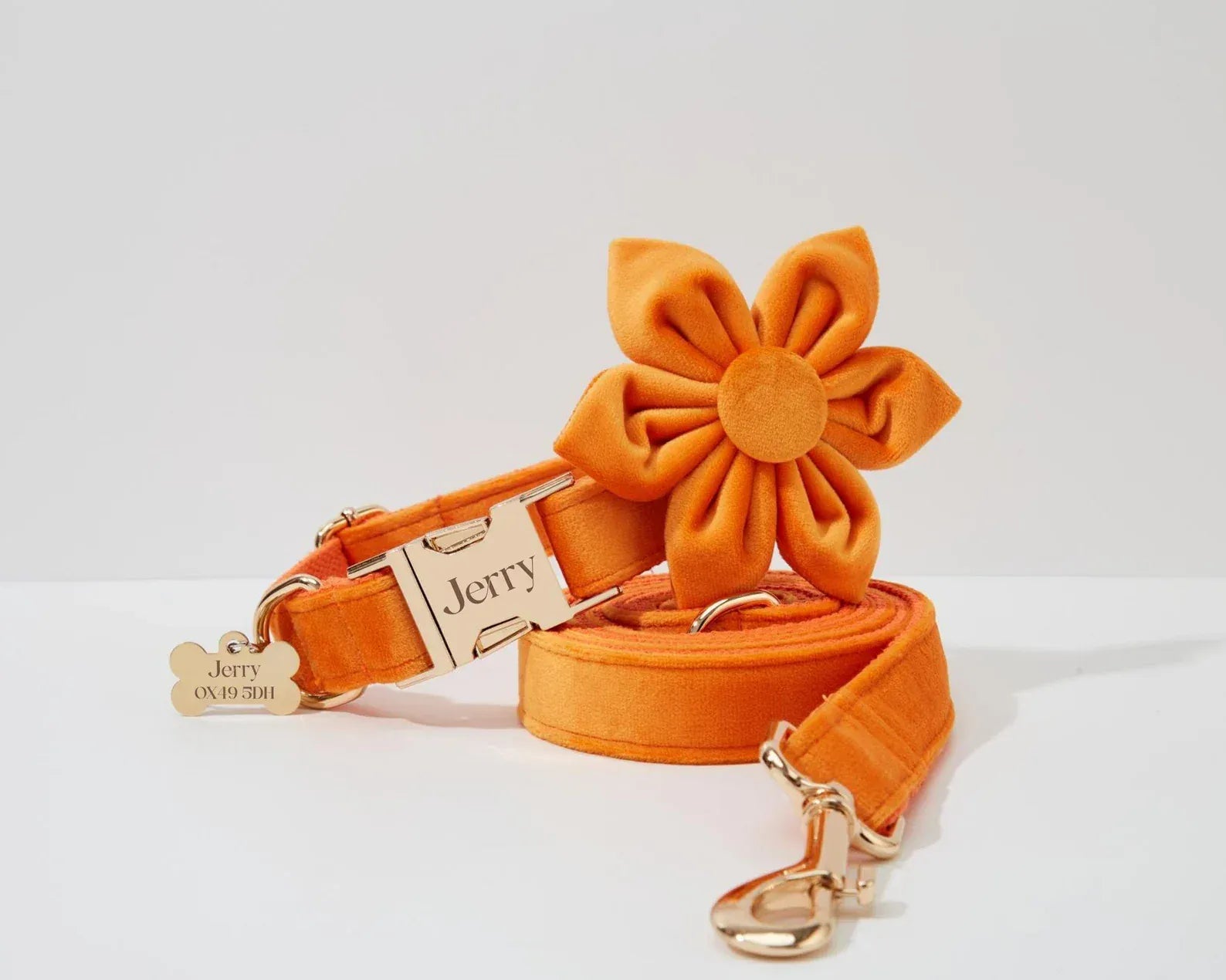 Personalized Orange Velvet Classic Set