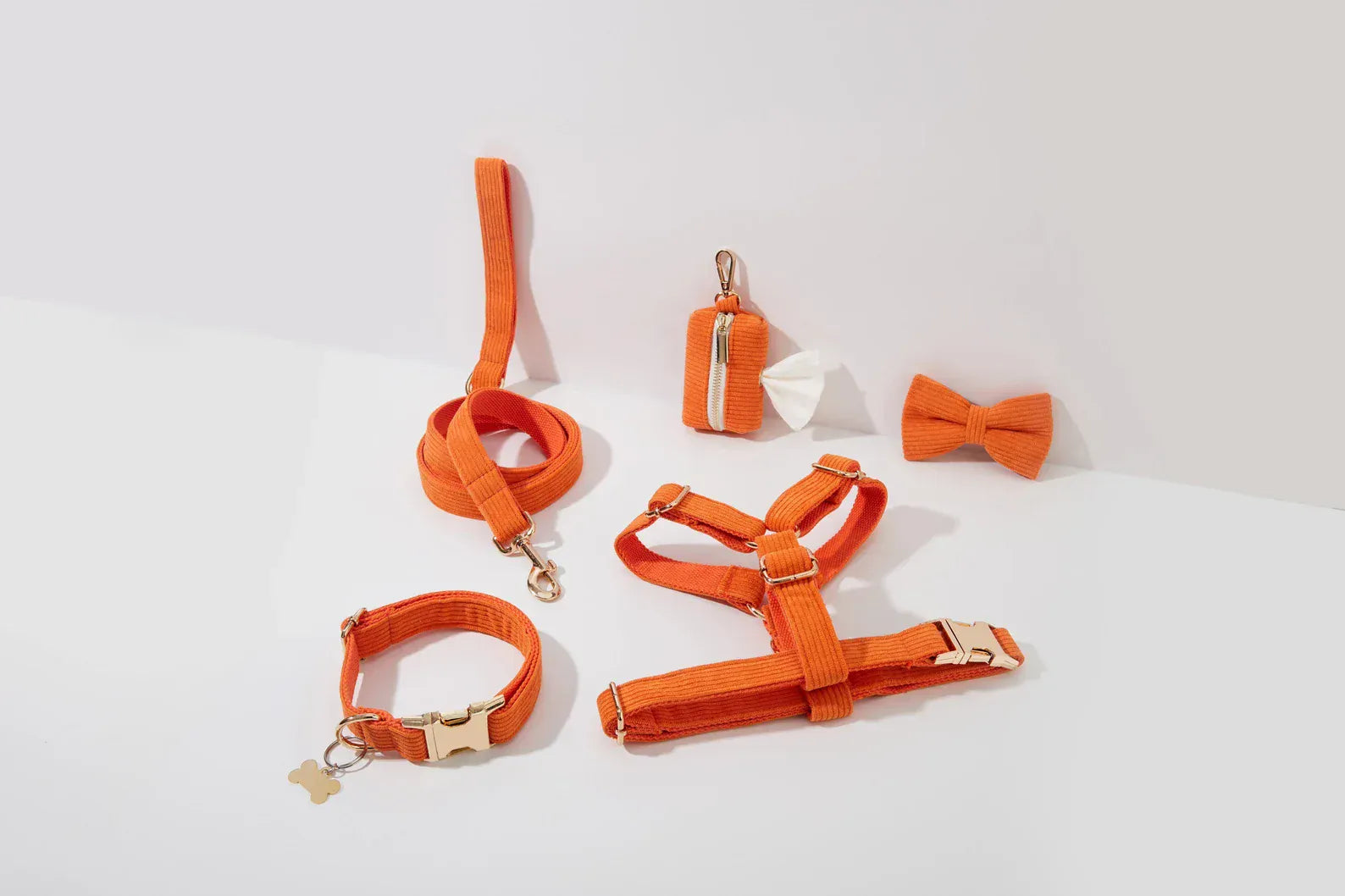 Personalized Orange Velvet Classic Set