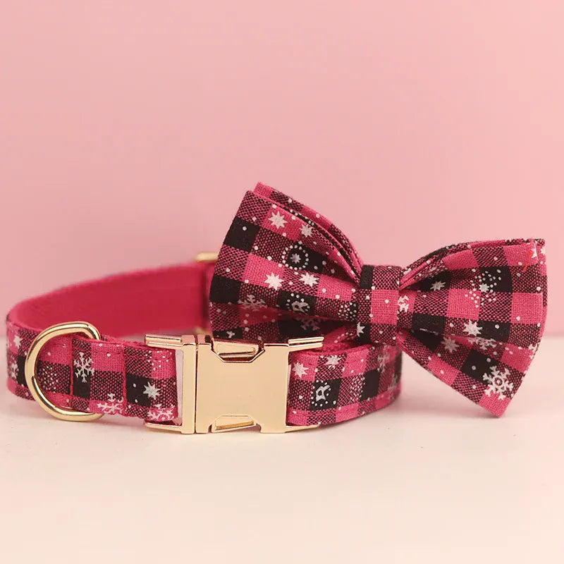 Personalized Christmas Red Star Plaid Classic Set
