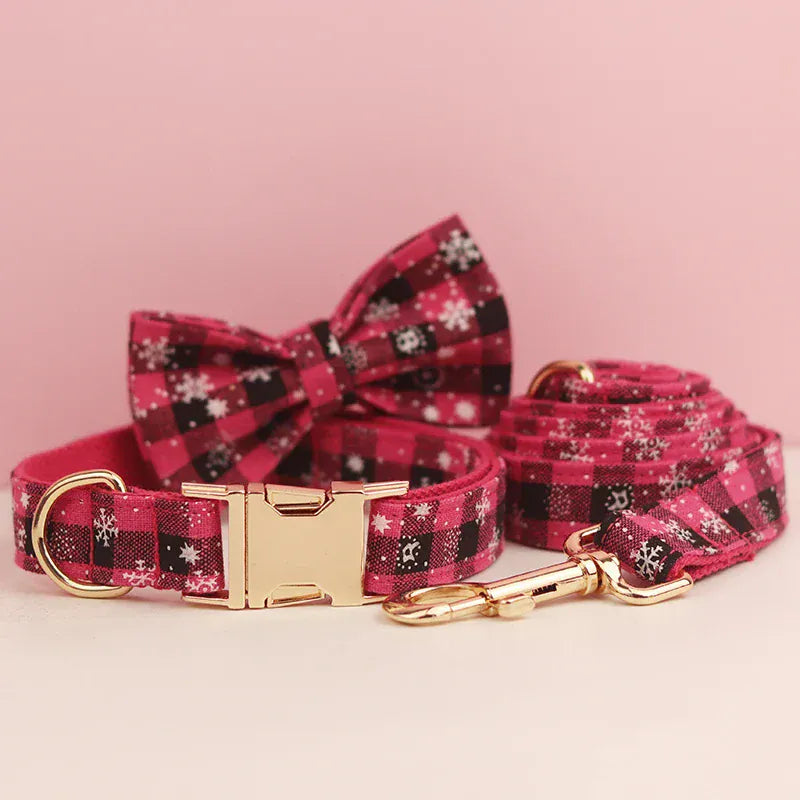 Personalized Christmas Red Star Plaid Classic Set