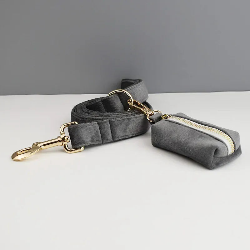 Personalized Dark Grey Velvet Classic Set