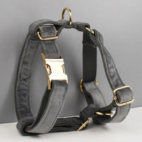 Personalized Dark Grey Velvet Classic Set