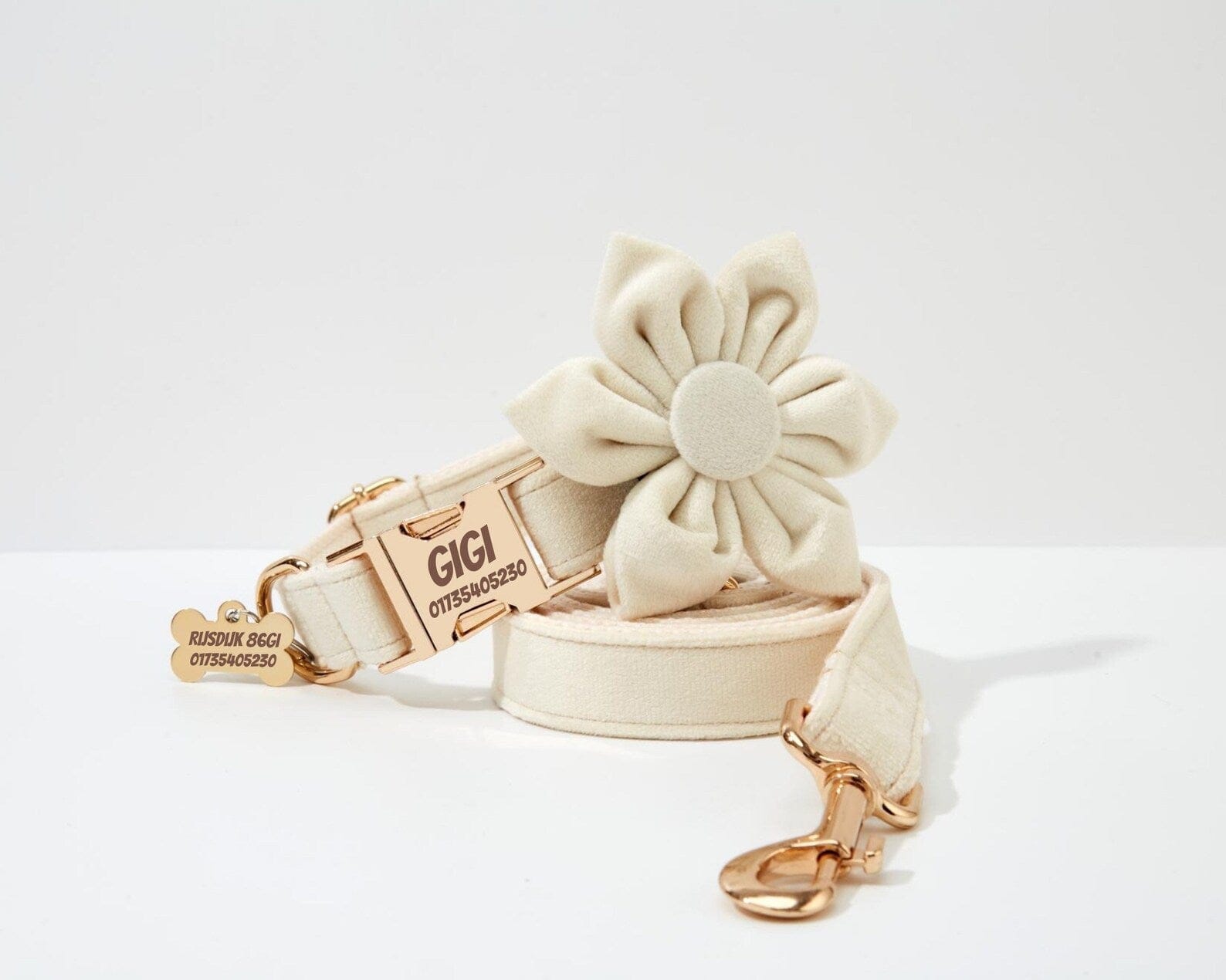 Personalized Milky White Velvet Classic Set