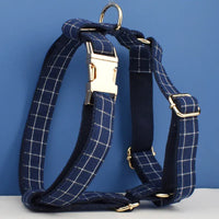 Personalized Plaid Dark Blue Classic Set