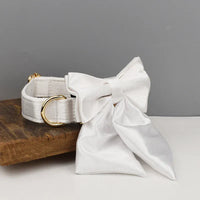 Personalized Wedding Pure White Satin Classic Set