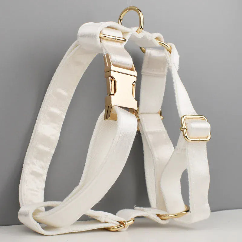 Personalized Wedding Pure White Satin Classic Set