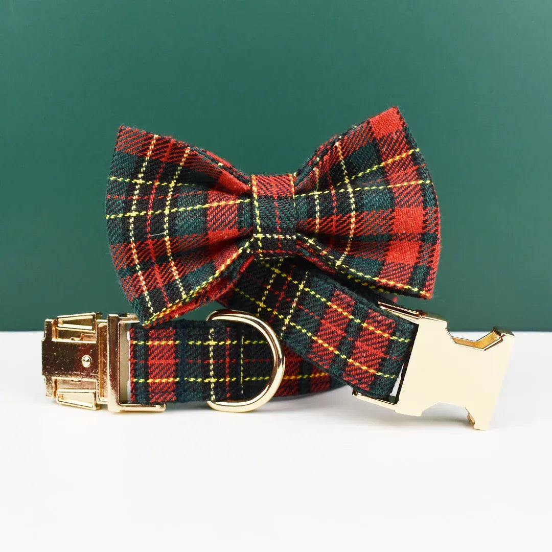 Personalized Red Tartan Christmas Classic Set