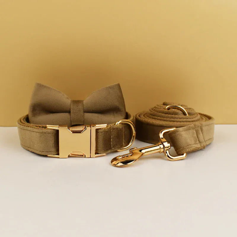 Personalized Shallow Khaki Velvet Classic Set