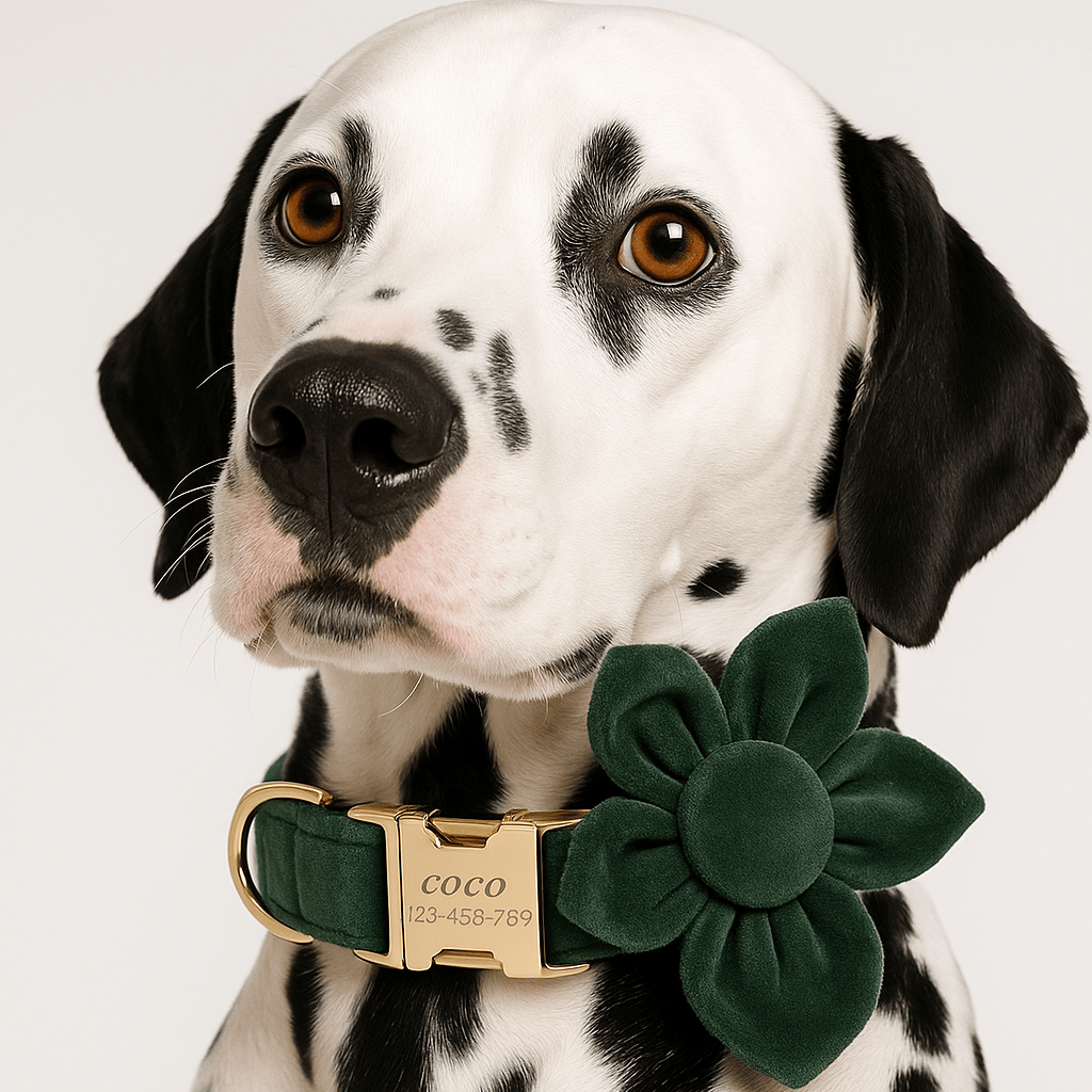 Personalized Velvet Dark Green Classic Set
