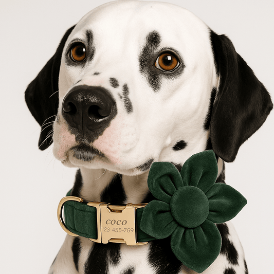 Personalized Velvet Dark Green Classic Set