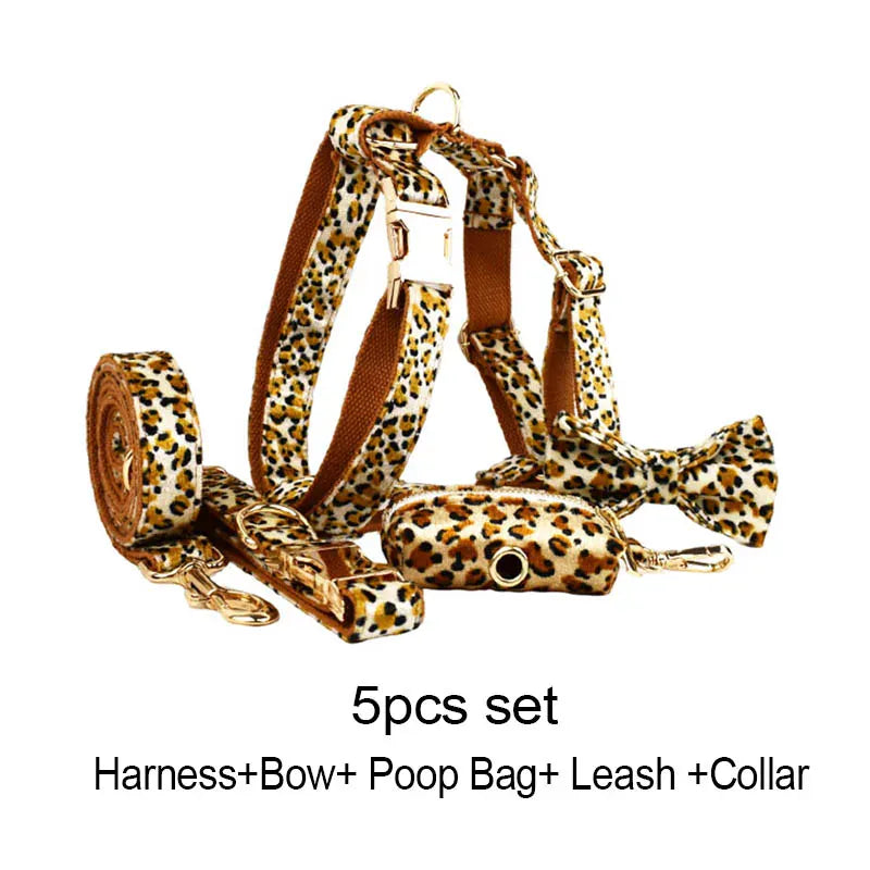 Personalized Velvet Leopard Classic Set