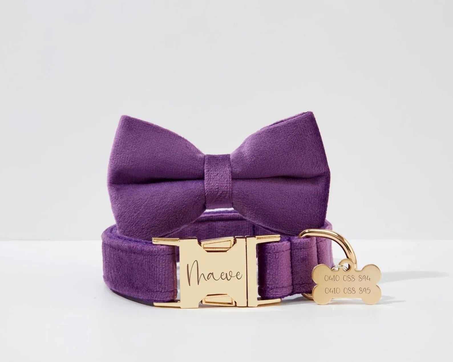 Personalized Velvet Purple Classic Set