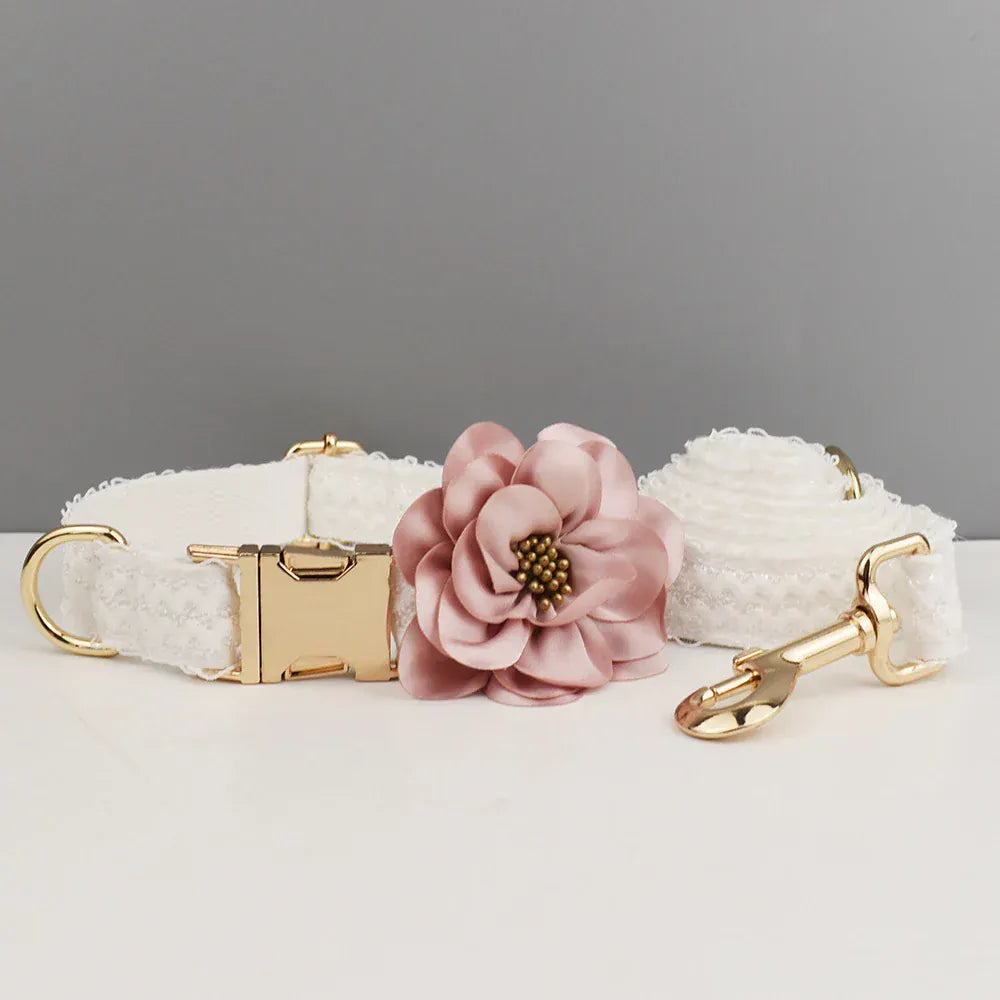 Personalized White Lace Wedding Classic Set