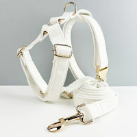 Personalized White Leather Classic Set