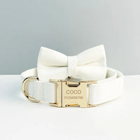 Personalized White Leather Classic Set