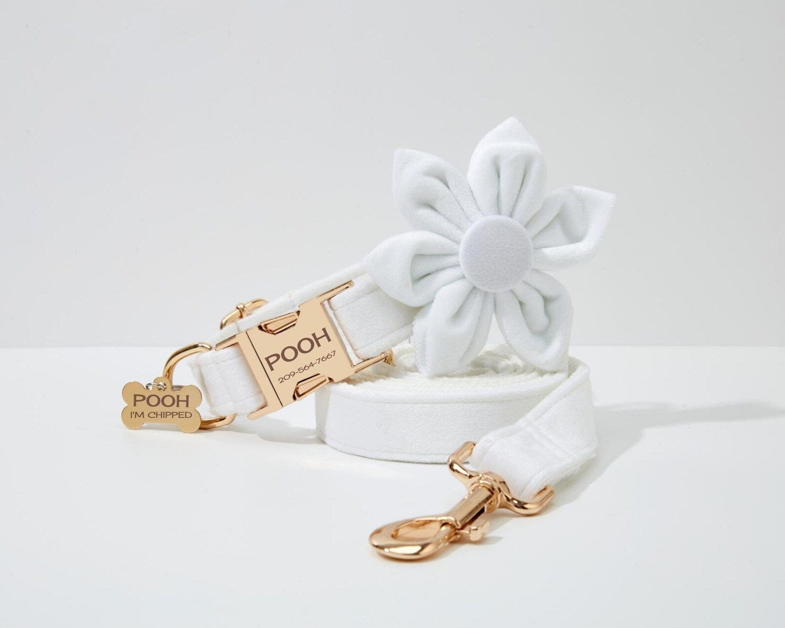 Personalized White Wedding Velvet Classic Set