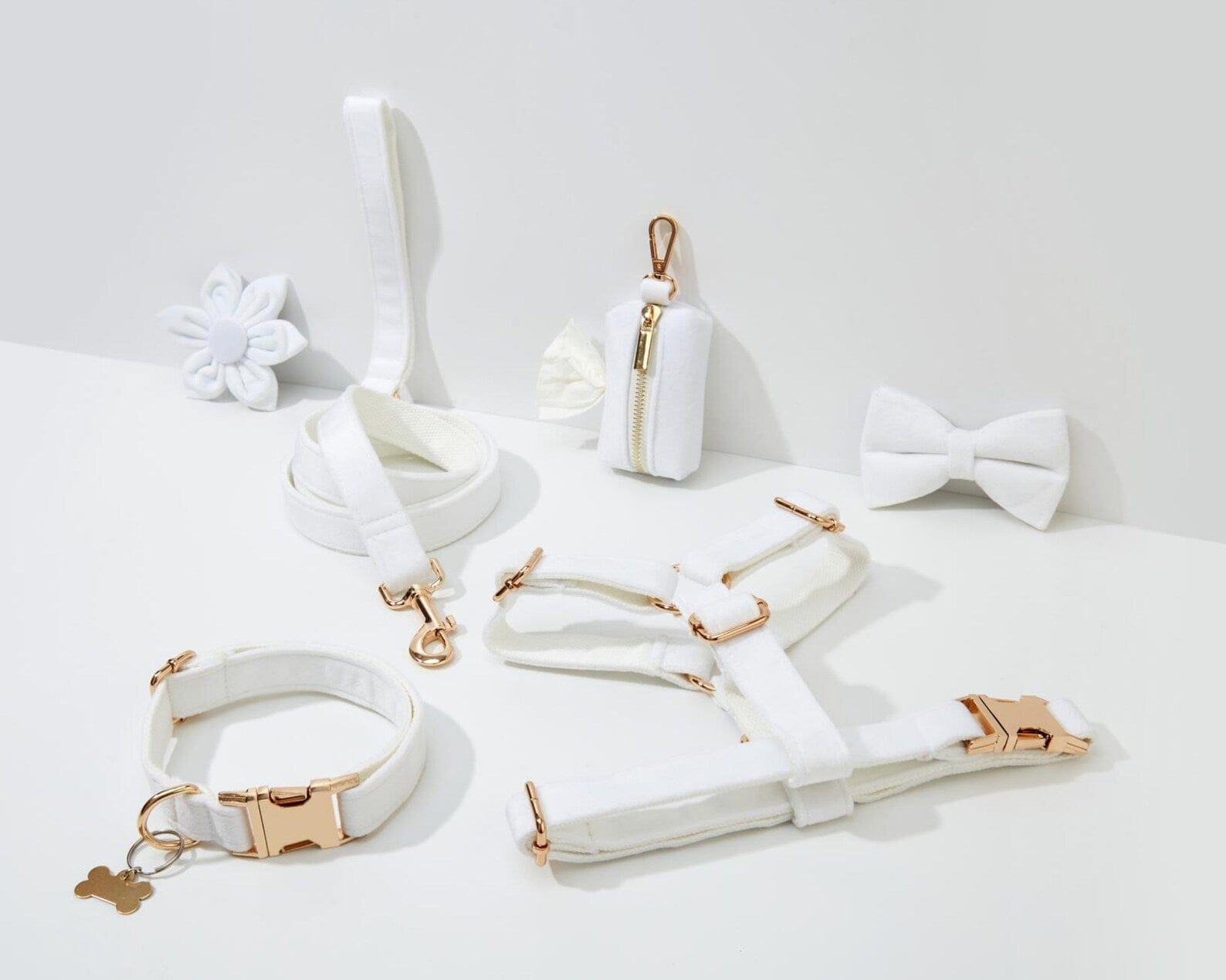 Personalized White Wedding Velvet Classic Set