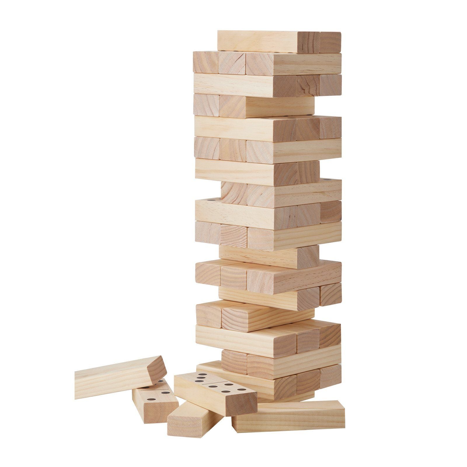 Tumbling Timber Toy 54 Blocks Large Tumble Tower Blocks Game Pine Wood Bag - BIG FRENCHIES