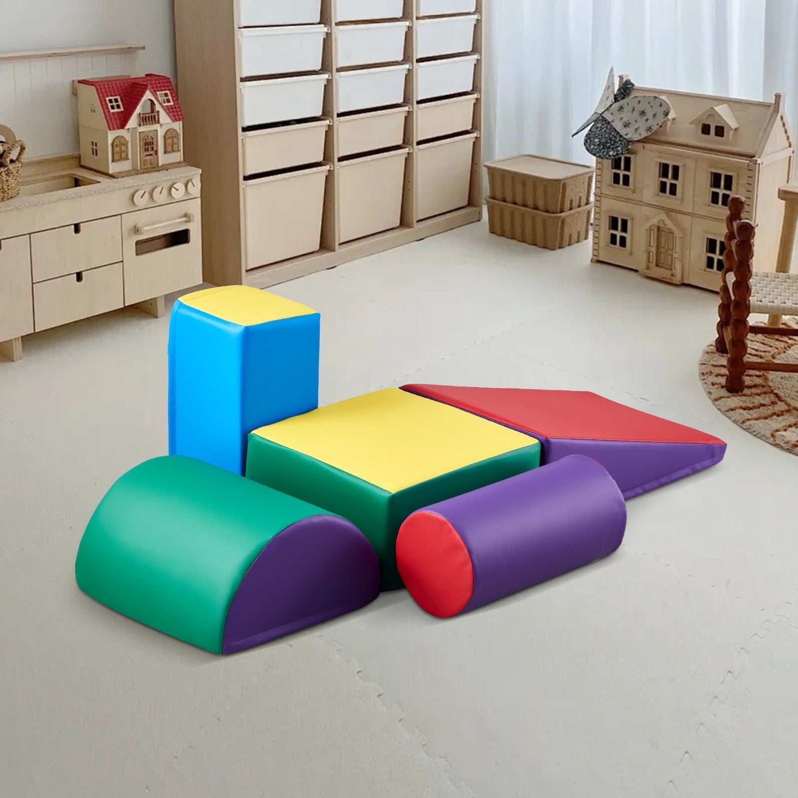 Climbing Toys 5 Piece Foam Climbing Blocks Set for Toddlers and Preschoolers - BIG FRENCHIES