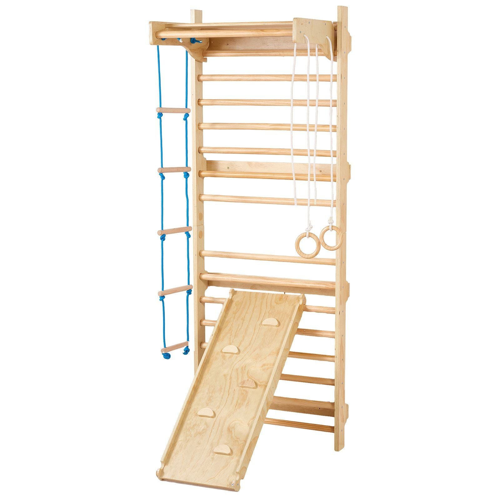 Swedish Ladder Wall Gym 5 in 1 Wooden Indoor Playground Climbing Toys - BIG FRENCHIES
