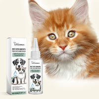 Pet Eye Drops For Dogs & Cats, Gentle Eye Cleaner With Honeysuckle Oil & Blueberry Extract, Soothes Irritation, Tear Sta