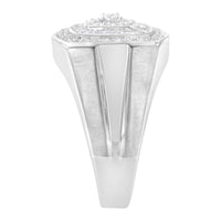 14K White Gold Men's Diamond Band Ring (1 cttw, H-I Color, SI1-SI2 Clarity)