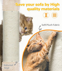 Made4Pets 56-inch Multi-Tier Cat Tree, Indoor Cat Cat Bed, Scratching Post, Toy, Activity Center, Playhouse, Kitten