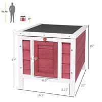 Small Wooden Rabbit Hutch Bunny Cage Guinea Pig Cage Duck House Dog House with Openable & Waterproof Roof, for Rabbits, 