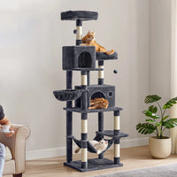 Elevate Your Cat's Playtime with the Timmins 78.3" Multi-Level Cat Tree - Cozy Condos & Scratching Posts Included! - BIG FRENCHIES