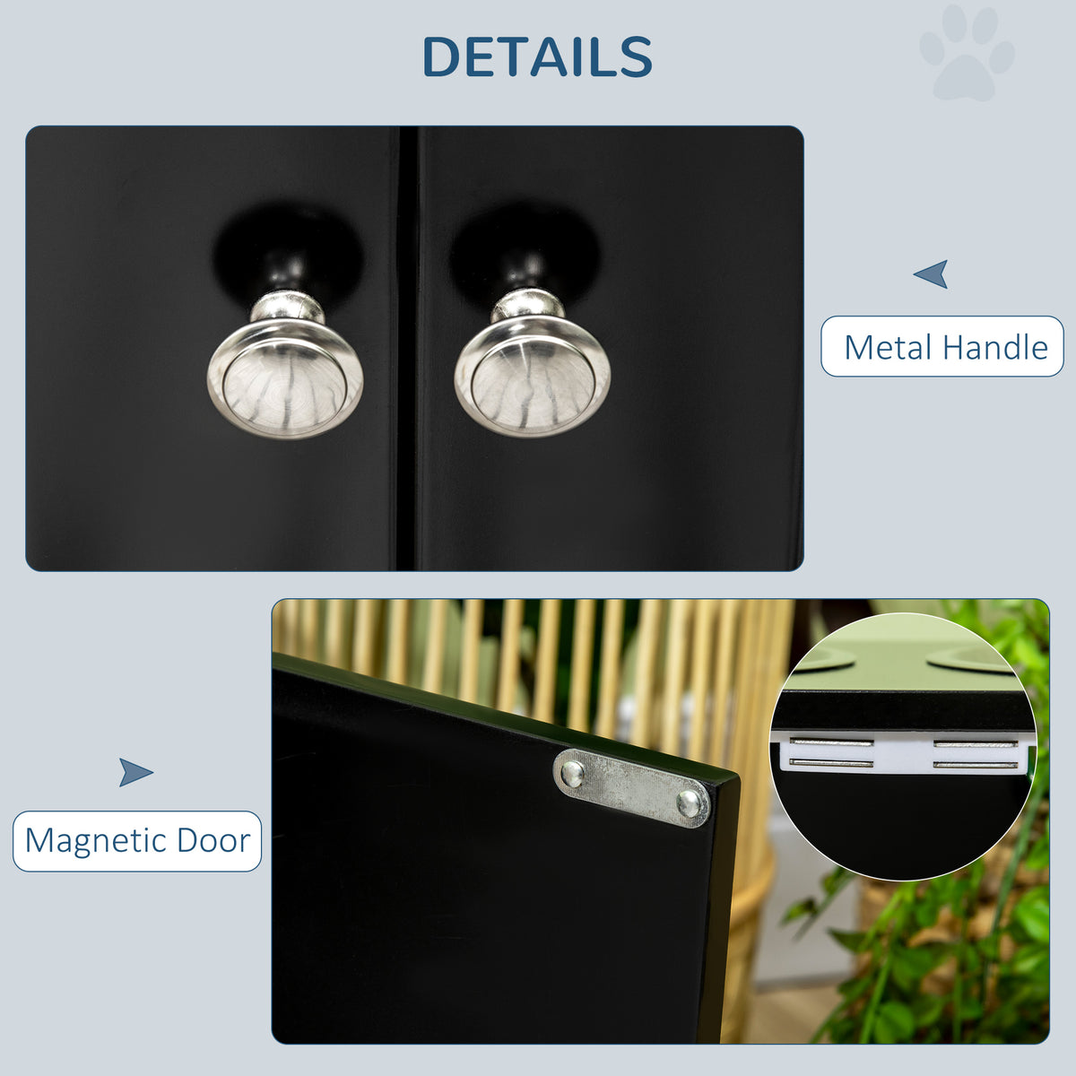 Large Elevated Dog Bowls with Storage Cabinet Containing Large 44L Capacity, Raised Dog Bowl Stand Pet Food Bowl Pet Fee